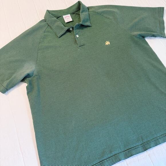 Brooks Brothers Performance Polo Shirt Mens Large Green Cotton Original Fit - Picture 2 of 7